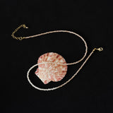 Sunlit Aura Sunstone Pearl Necklace gembea jewelry