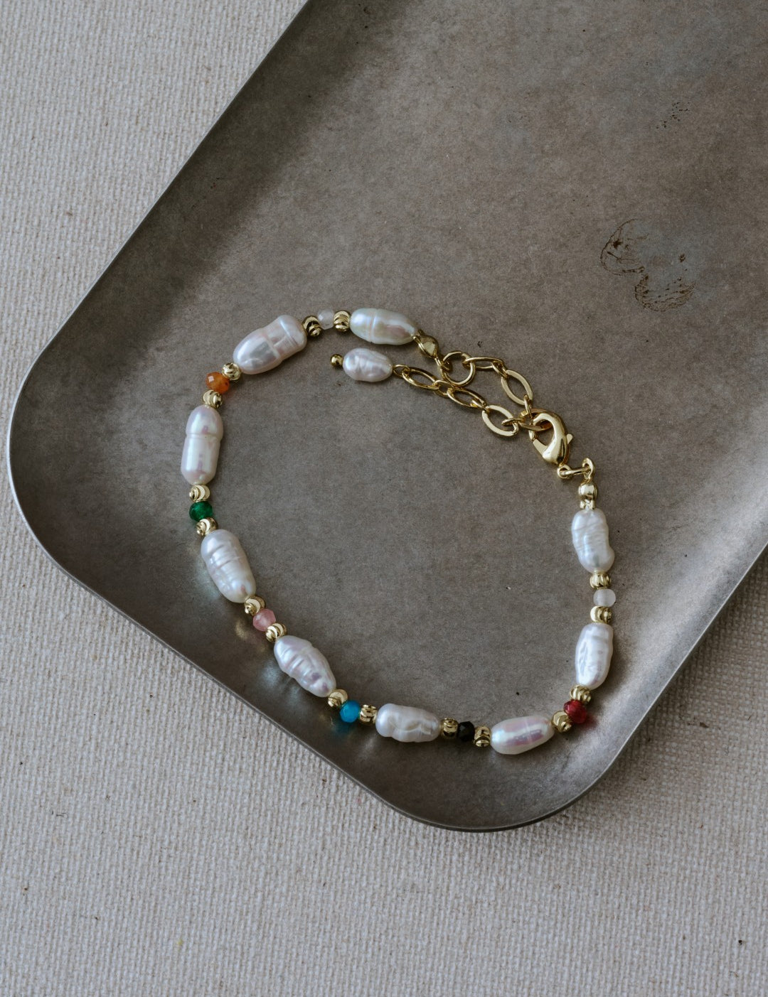 Sunlit Meadow Colorful Freshwater Pearl Bracelet gembea jewelry