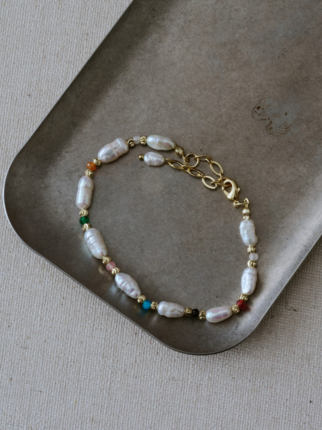 Sunlit Meadow Colorful Freshwater Pearl Bracelet gembea jewelry