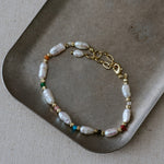 Sunlit Meadow Colorful Freshwater Pearl Bracelet gembea jewelry
