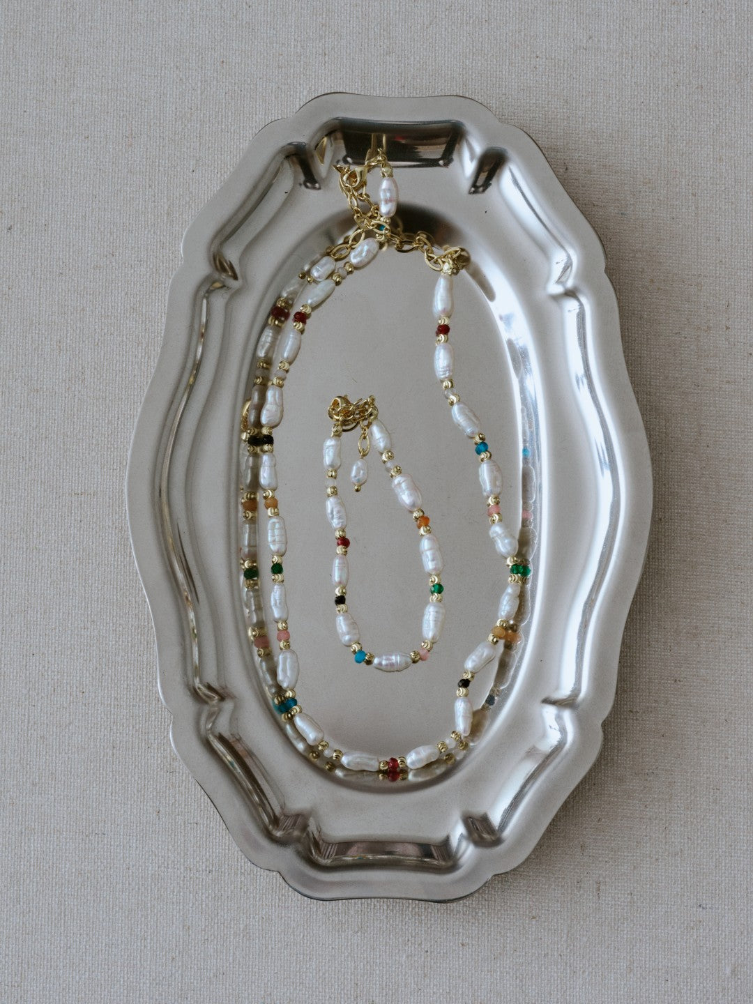 Sunlit Meadow Colorful Freshwater Pearl Necklace gembea jewelry