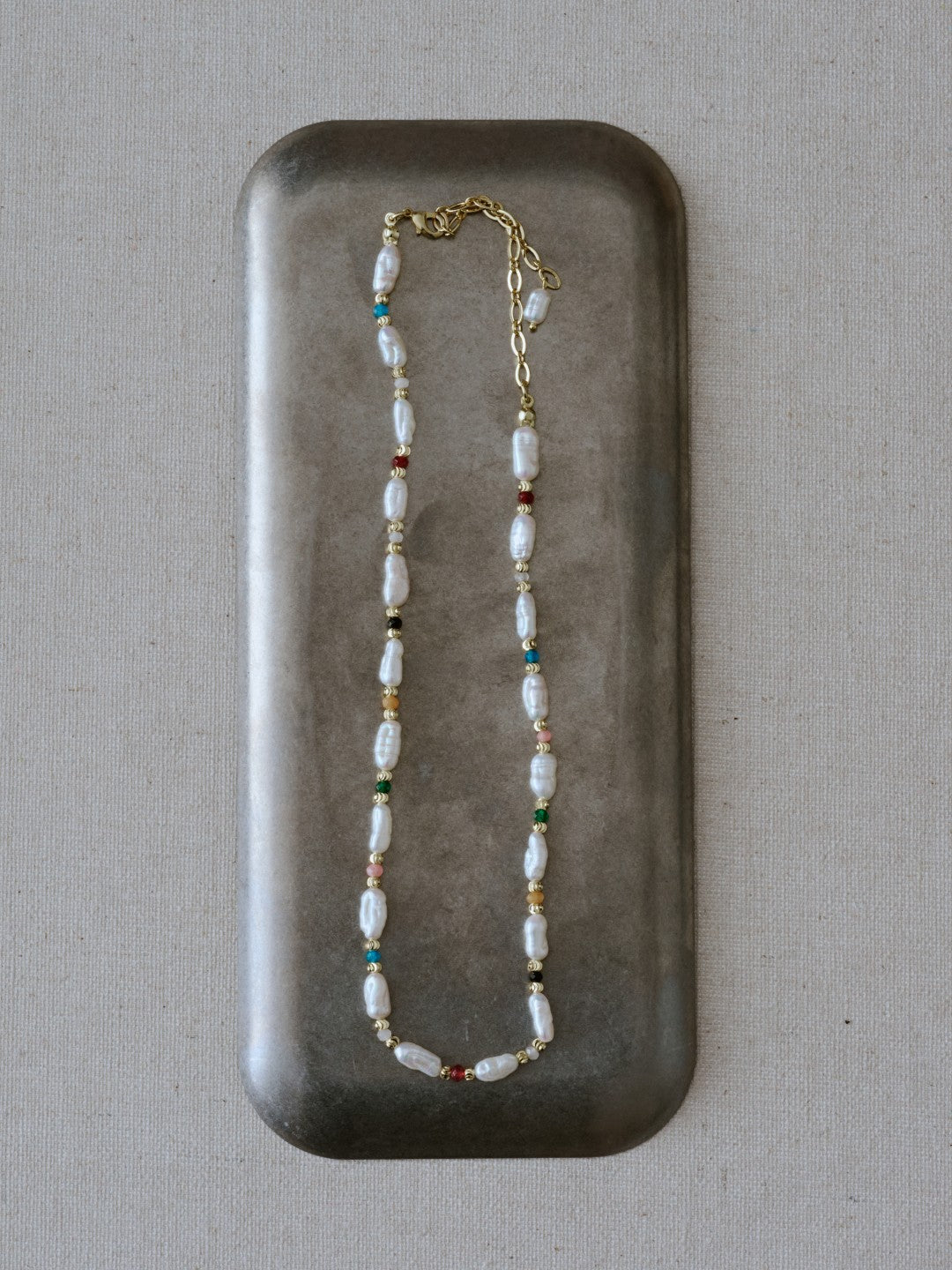 Sunlit Meadow Colorful Freshwater Pearl Necklace gembea jewelry