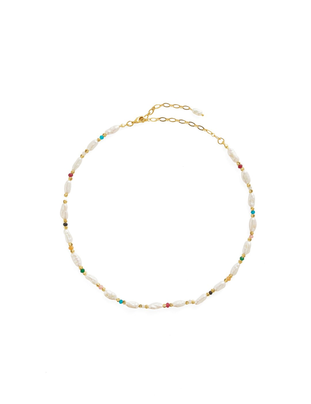 Sunlit Meadow Colorful Freshwater Pearl Necklace gembea jewelry