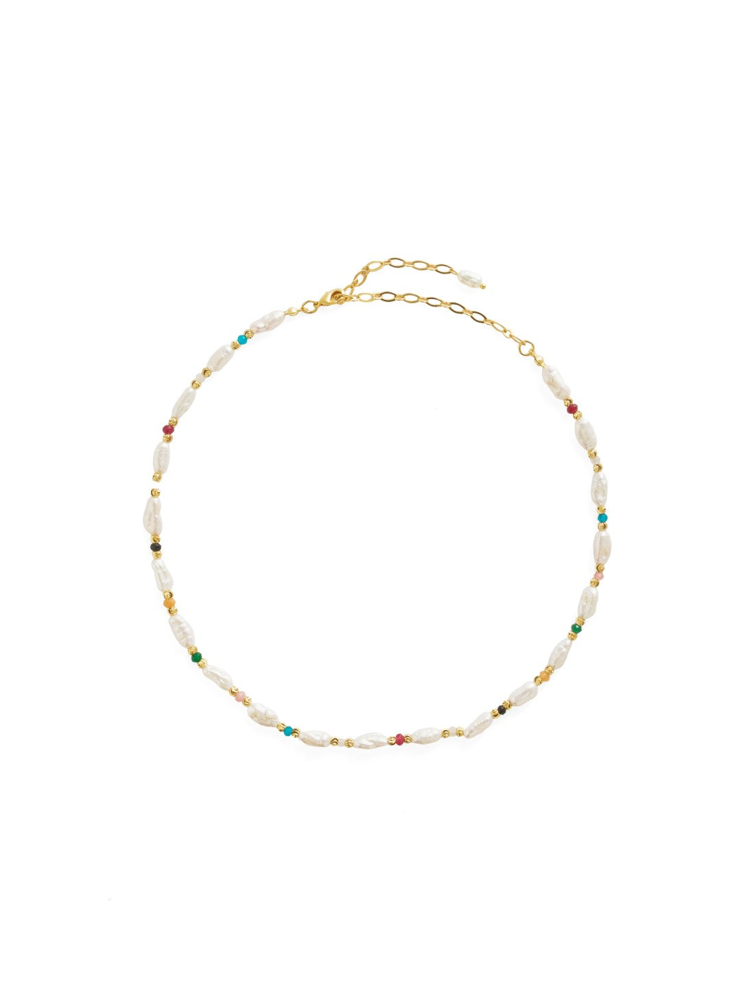 Sunlit Meadow Colorful Freshwater Pearl Necklace gembea jewelry