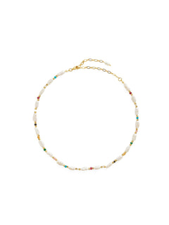 Sunlit Meadow Colorful Freshwater Pearl Necklace gembea jewelry