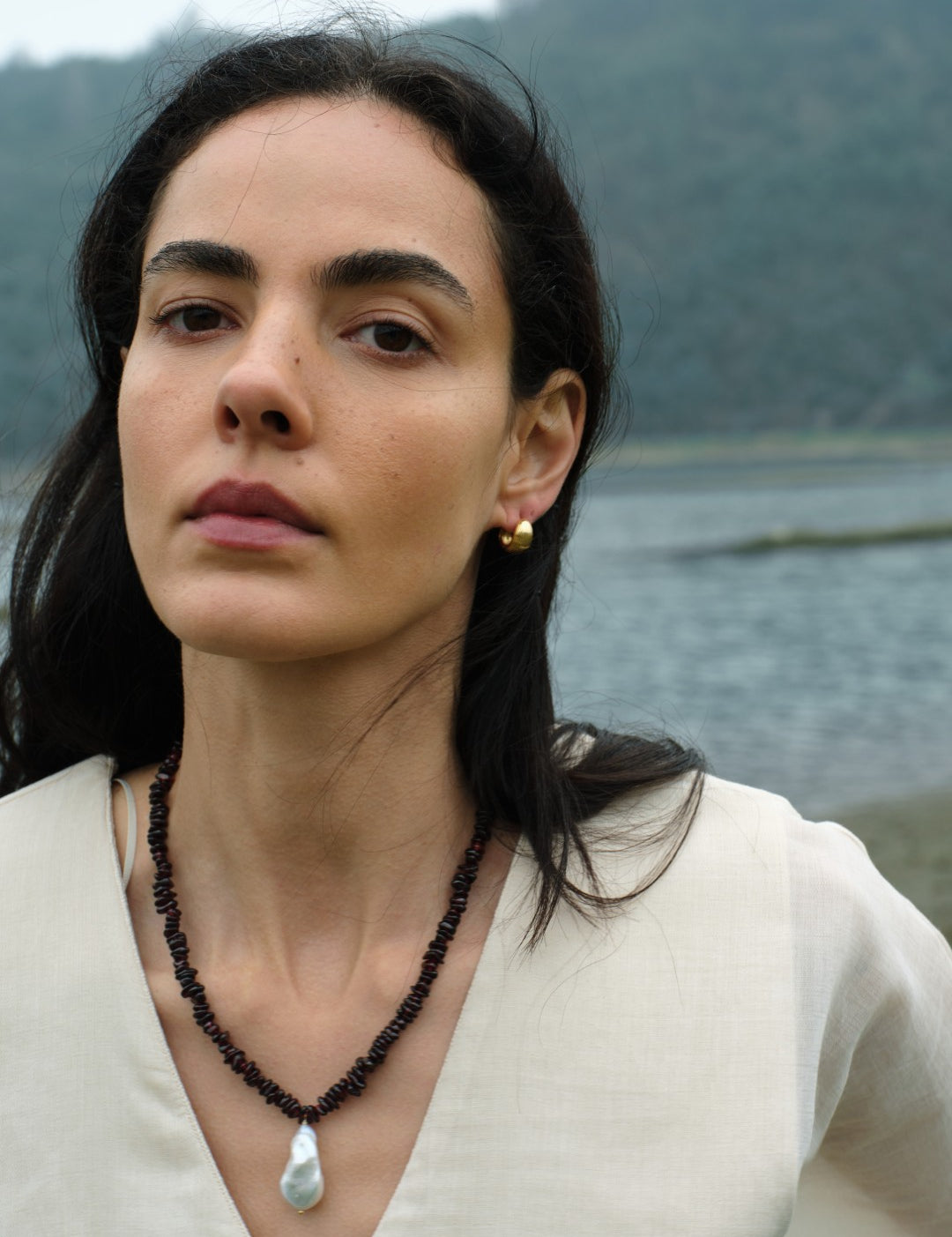 Sunshadow Mini Hoop Earrings-Gold gembea jewelry