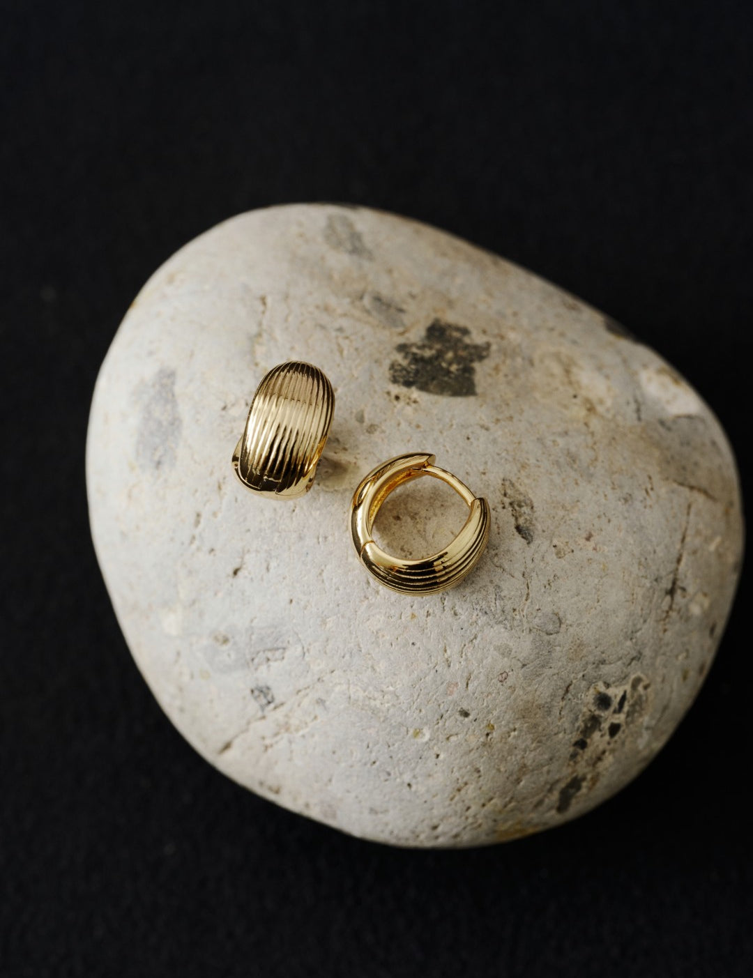 Sunshadow Mini Hoop Earrings-Gold gembea jewelry