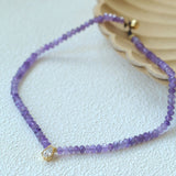 Teardrop Zircon Pendant Amethyst Necklace gembea jewelry