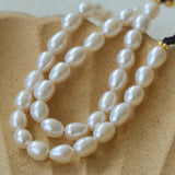 Teardrop Zircon Pendant Pearl Beaded Necklace gembea jewelry