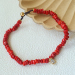 Teardrop Zircon Pendant Red Gemstone Necklace gembea jewelry