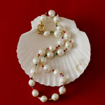 Textured Bloom Colorful Beaded Baroque Pearl Necklace gembea jewelry