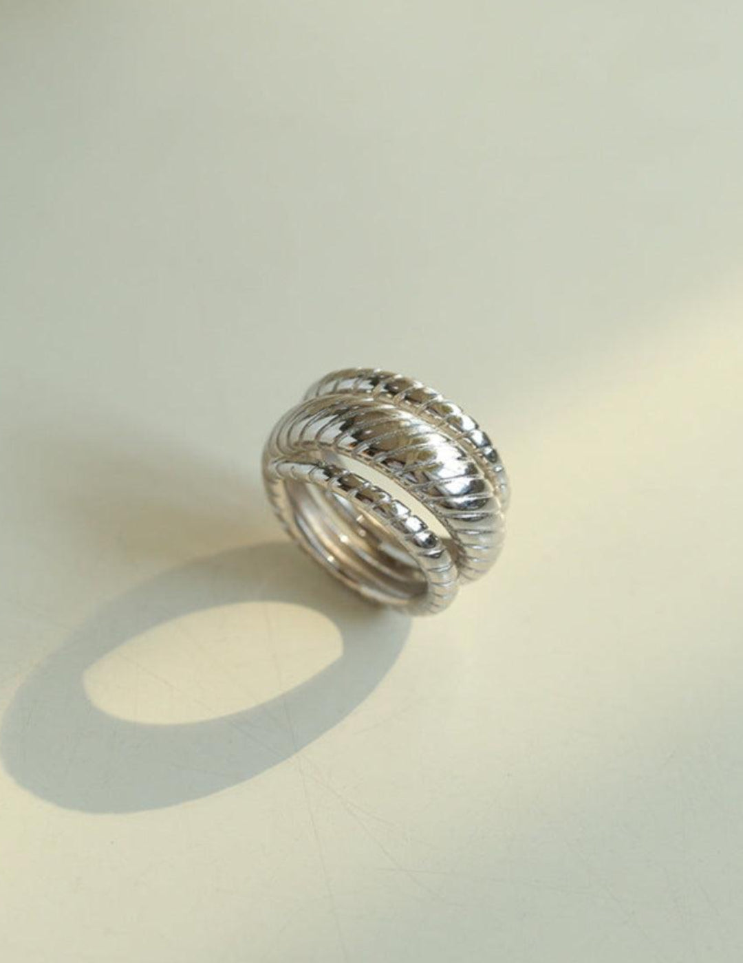 S925 Silver Thread Multi-loop Wide Ring - Gembea Jewelry