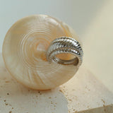 S925 Silver Thread Multi-loop Wide Ring - Gembea Jewelry