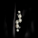 Three Freshwater Pearl Drop Earrings