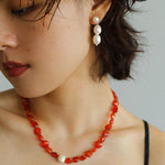 Three Freshwater Pearl Drop Earrings - Gembea Jewelry