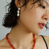 Three Freshwater Pearl Drop Earrings - Gembea Jewelry