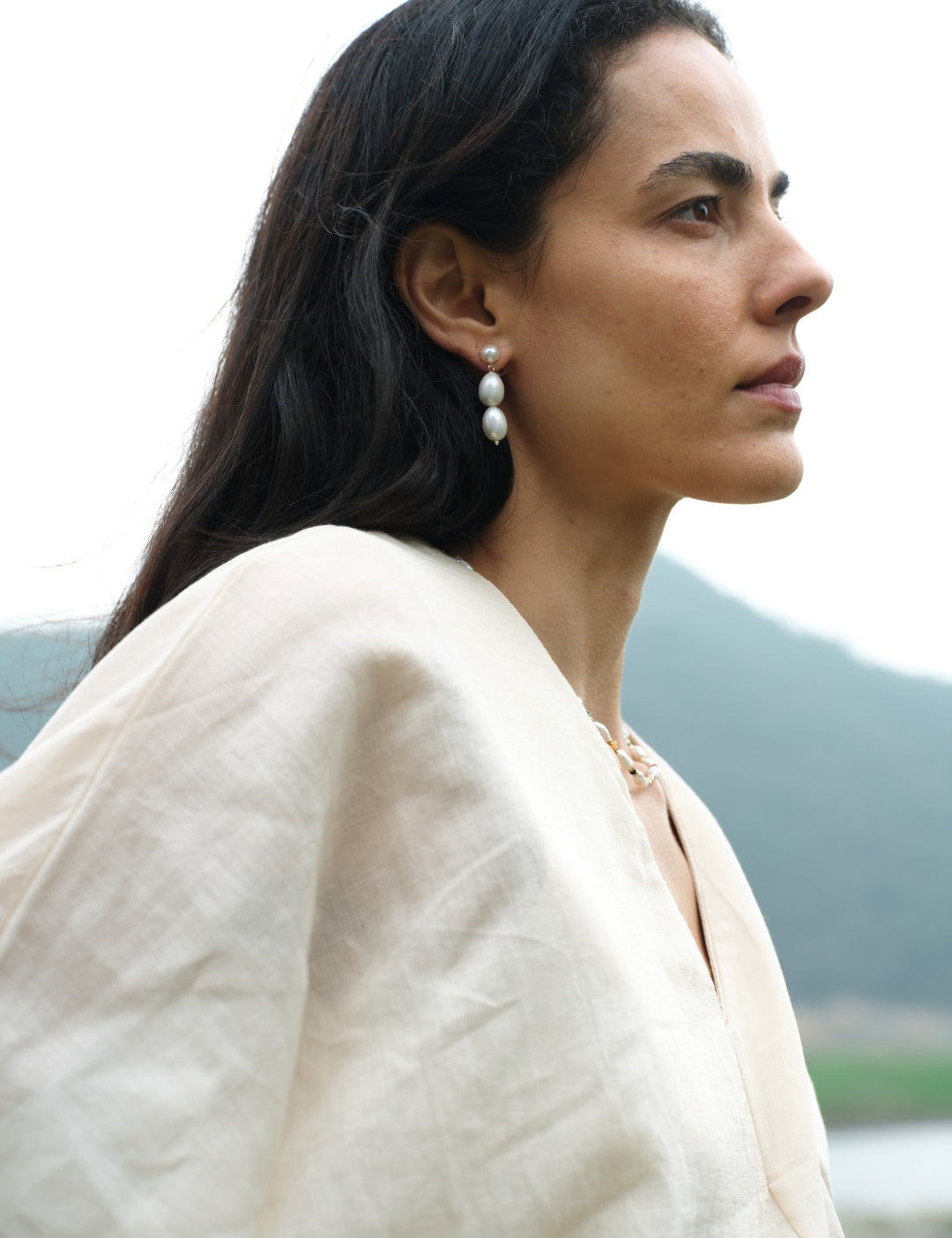 Three Freshwater Pearl Drop Earrings gembea jewelry