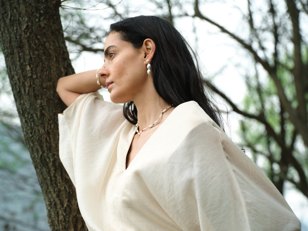 Three Freshwater Pearl Drop Earrings gembea jewelry