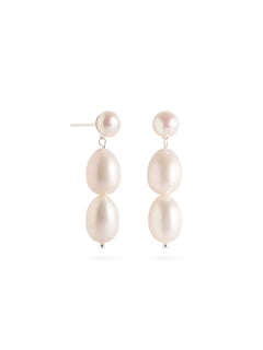 Three Freshwater Pearl Drop Earrings gembea jewelry