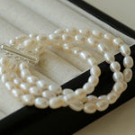 Three Layer Freshwater Pearl Bracelet - Gembea Jewelry