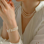 Three Layer Freshwater Pearl Bracelet - Gembea Jewelry