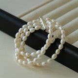 Three Layer Freshwater Pearl Bracelet - Gembea Jewelry
