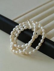 Three Layer Freshwater Pearl Bracelet - Gembea Jewelry