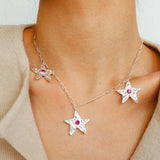Starlit Heritage Series Three Stars Necklace - Gembea Jewelry