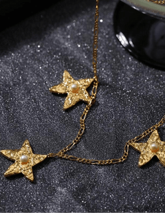 Starlit Heritage Series Three Stars Necklace - Gembea Jewelry