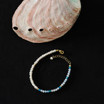 Tidal Stars Aquamarine Freshwater Pearl Bracelet gembea jewelry