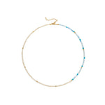 Tidal Stars Aquamarine Freshwater Pearl Necklace gembea jewelry