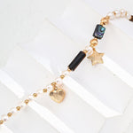 Tiger Eye Stone Abalone Shell Pearl Necklace - Gembea Jewelry