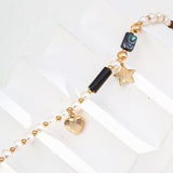Tiger Eye Stone Abalone Shell Pearl Necklace - Gembea Jewelry