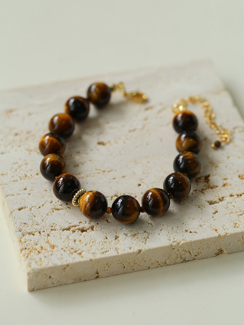 Tiger's Eye Beaded Bracelet-Gembea Jewelry