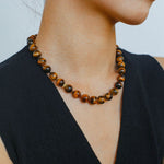 Tiger's Eye Beaded Necklace-Gembea Jewelry