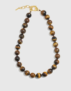 Tiger's Eye Beaded Necklace gembea jewelry
