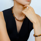 Tiger's Eye Beaded Necklace-Gembea Jewelry