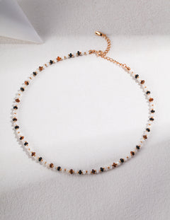 Tiger's Eye Stone Beaded Necklace
