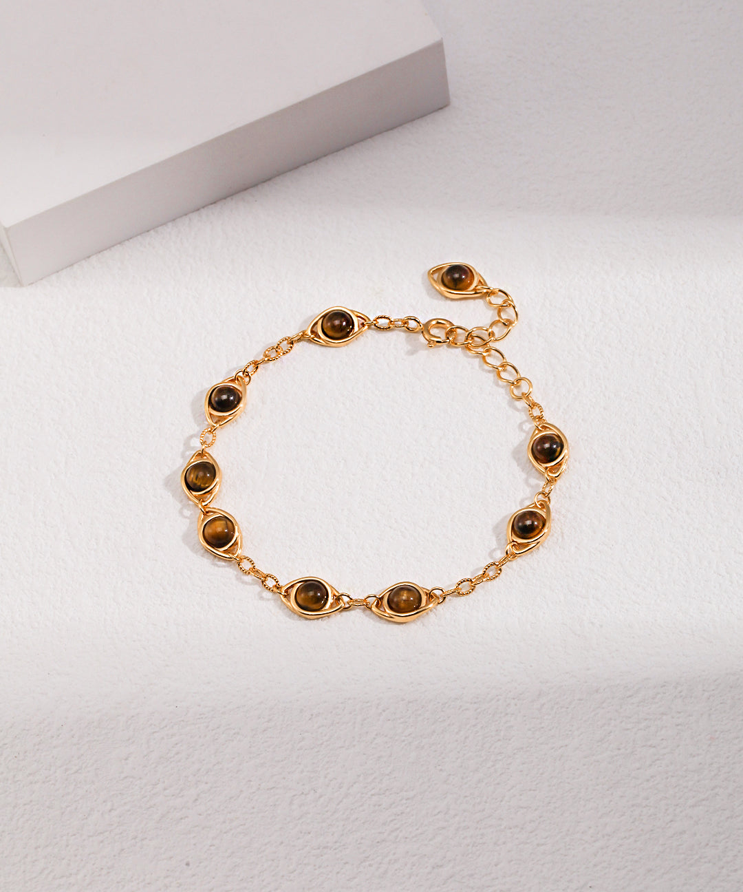 Tiger's Eye Stone Gold Bracelet-Gembea Jewelry