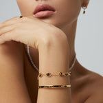 Tiger's Eye Stone Gold Bracelet-Gembea Jewelry