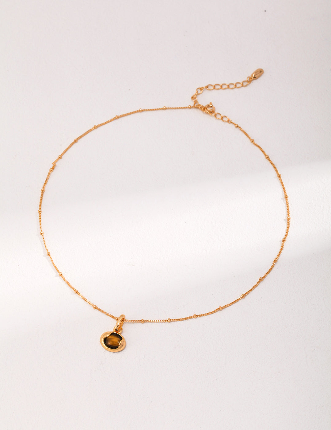 Tiger's Eye Stone Pendant Necklace-Gembea Jewelry