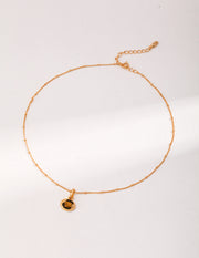 Tiger's Eye Stone Pendant Necklace-Gembea Jewelry