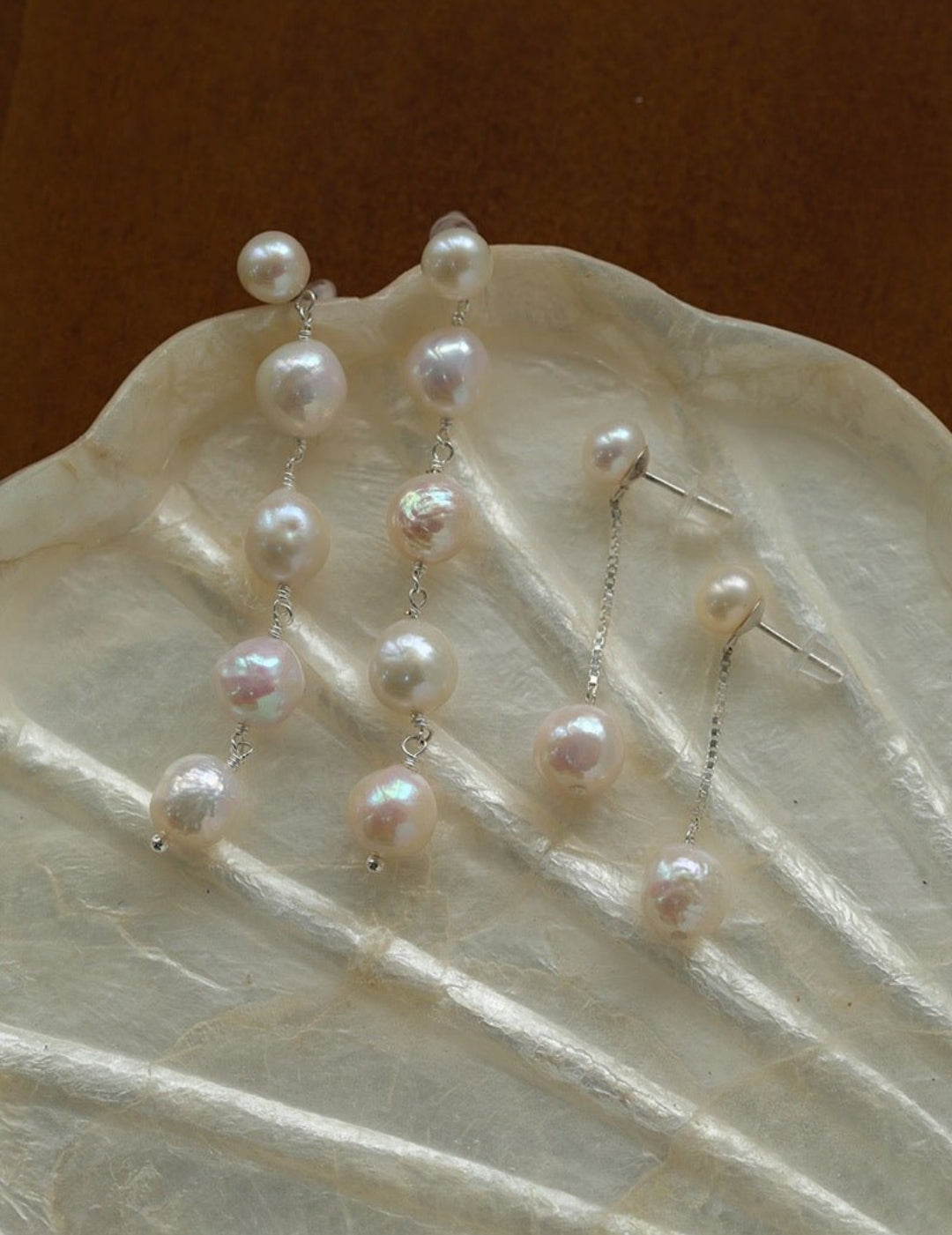 Timeless Simple Long Pearl Drop Earrings gembea jewelry