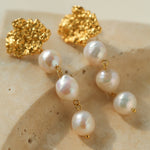 Gembea Jewelry Tin Foil Lava Baroque Pearl Earrings