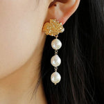 Gembea Jewelry Tin Foil Lava Baroque Pearl Earrings