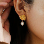 Gembea Jewelry Tin Foil Lava Baroque Pearl Earrings