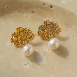 Gembea Jewelry Tin Foil Lava Baroque Pearl Earrings