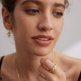 Tinfoil Print Sterling Silver Open Rings - Gembea Jewelry