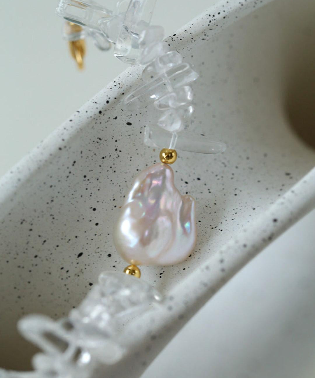 Sea's Embrace Series Crystal Baroque Pearl Bracelet - Gembea Jewelry