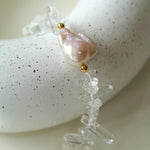 Sea's Embrace Series Crystal Baroque Pearl Bracelet - Gembea Jewelry
